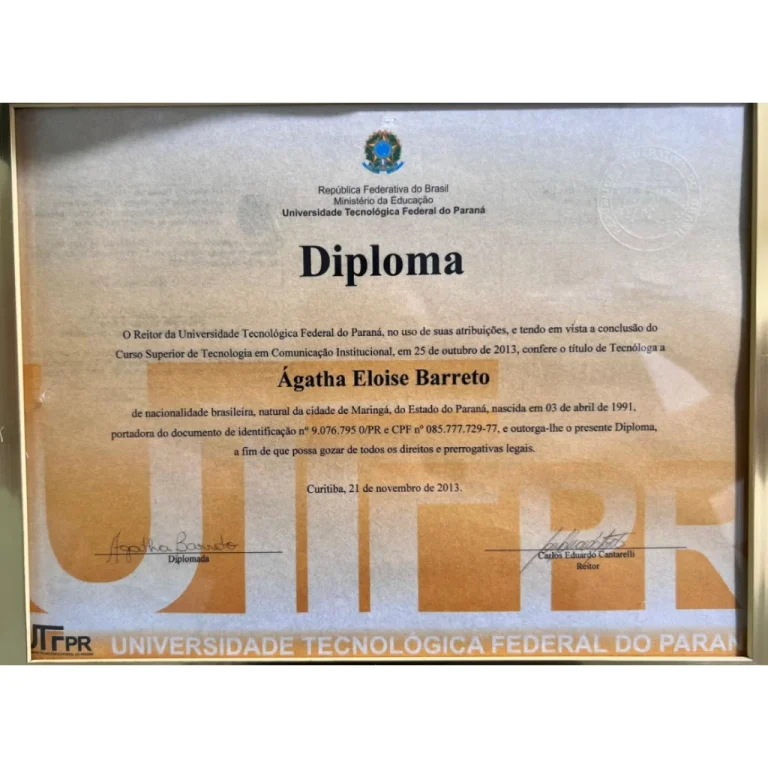 2013 — Bachelor's Degree, Institutional Communications, UTFPR