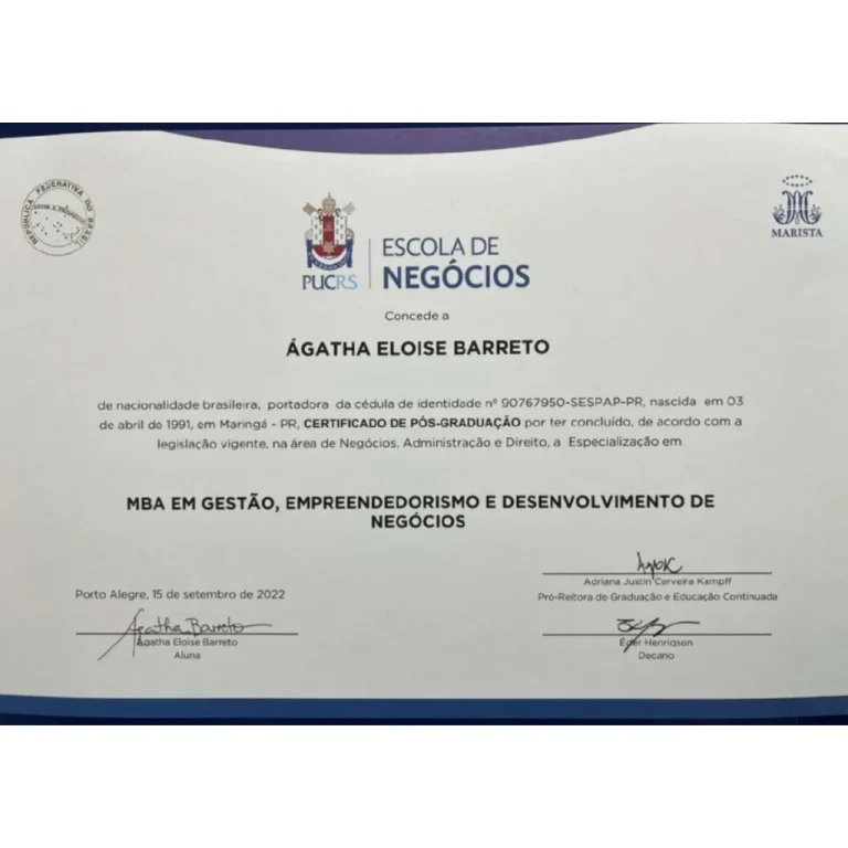 2022 — MBA, PUCRS Business School
